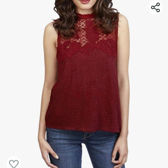 Lucky Brand Tops - Lucky Brand Women's Lace Mock Neck Top￼